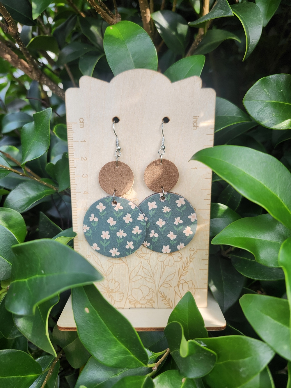 Handmade Boho Floral Drop Earrings